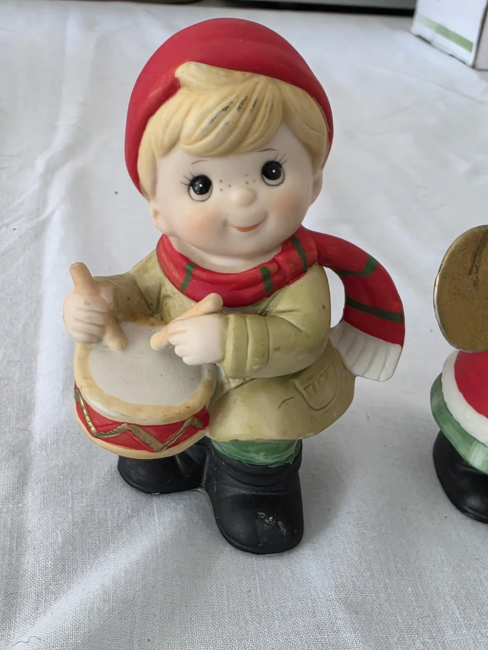 Vintage Home Interiors Christmas Music Boy and Girl Set